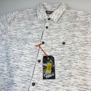 First Wave Boys Youth 18/20 Grey Space Dye Short Sleeve Button Front Shirt NEW‎